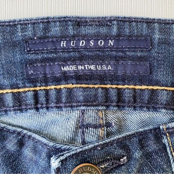 Hudson Signature Bootcut Flap Pocket Low Rise Dark Wash Jeans Size 28 - Picture 4 of 8